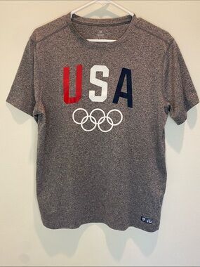 USA Olympics Grey Graphic Tee - Team USA Men’s Medium